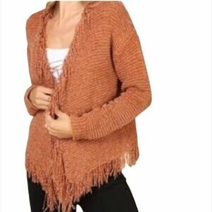 Lumiere Distressed Burnt Orange Sweater Y25